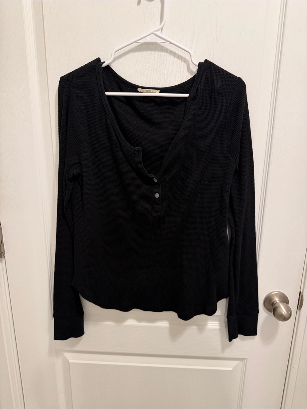 Madewell Black Henley long sleeve